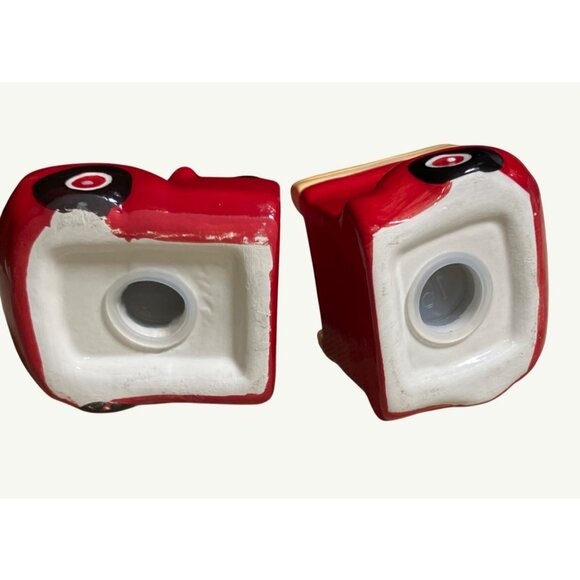 Ceramic Red Truck Salt & Pepper Shaker Set With Pumpkin Load - Picture 8 of 9